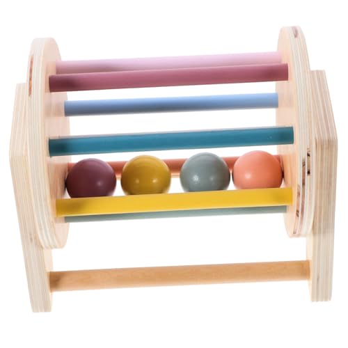 HEMOTON holzspielzeug für kinderschlagzeug Logikspielzeug rollende Trommel Kindertrommeln Werkzeug Textiltrommel-Lernspielzeug Babyspielzeug hölzern von HEMOTON