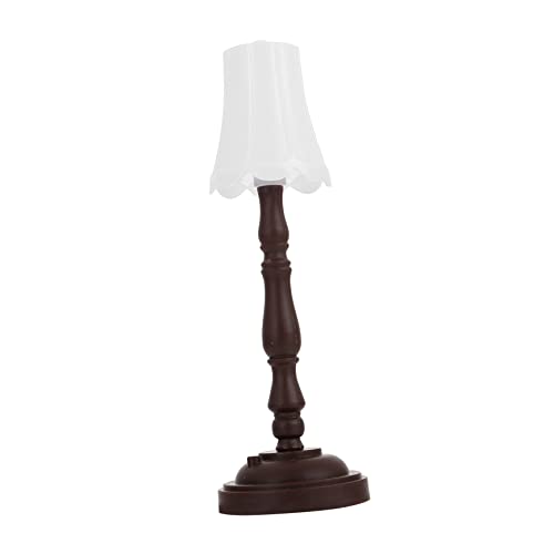HEMOTON kleine Tischlampenverzierung für kinderspielzeug wohnaccessoires Mini- -Stehlampe Vintage Lantern Mini-LED-Stehlampe Puppenhaus-Miniaturlampe Plastik Coffee von HEMOTON