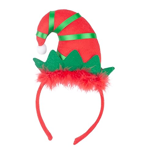HEMOTON weihnachts kopfschmuck weihnachtskopfschmuck Weihnachts-Haarschmuck -Weihnachtsmütze Urlaubshut weihnachtsdeko Halloween-Accessoires süße Stirnbänder Partyzubehör Plastik rot von HEMOTON