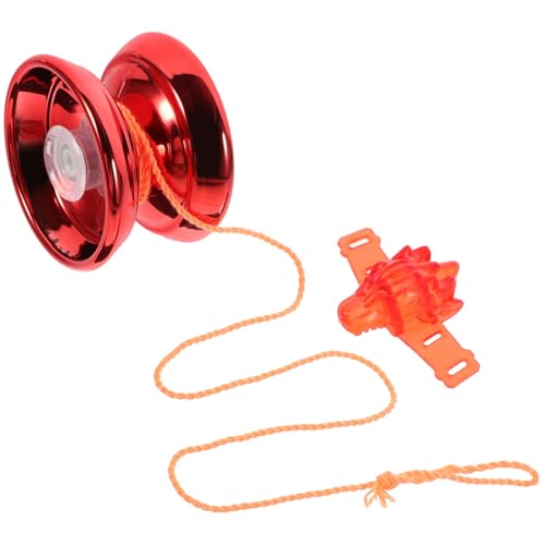 Hemoton Professioneller nicht reagierender Jojo Ball für Anfänger und Erwachsene, Legierung Trick Jo-Jo Spielzeug mit Schnur, rotes Design für Koordination und Spaß von HEMOTON