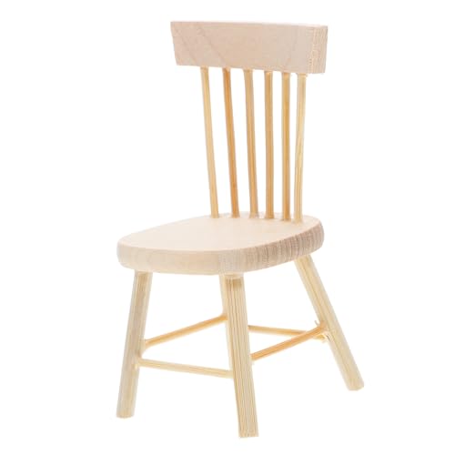 Puppenhausmöbel Dekorative Mini Esszimmerstühle Realistisches Zubehör für DIY Mikrolandschaften Handgefertigte Holzstühle für Einrichtung Puppenhausmöbel Dekorative Mini Esszimmerstühle Realistisches Zubehör für DIY Mikrolandschaften Handgefertigte Holzstühle für Einrichtung von HEMOTON