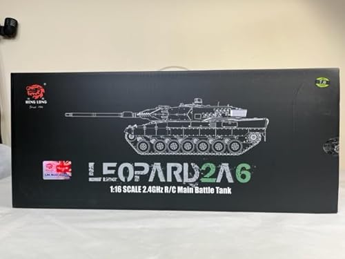 HENG LONG RC Panzer Leopard 2A6 Flecktarn 1:16 BB + IR Schussfunktion V6 2.4GHz von HENG LONG