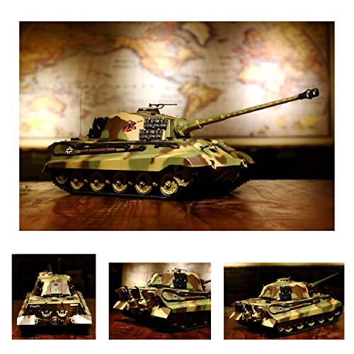 RC Panzer "Deutscher Königstiger - Henschelturm" 1:16 Heng Long mit Rauch und Sound, Metallgetriebe+Metallketten+2,4Ghz -PRO von HENG LONG