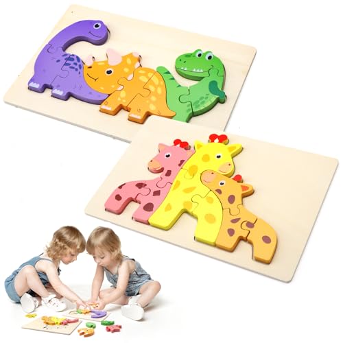 HENGBIRD 2er Pack Holzpuzzle für Kleinkinder Holzspielzeug Baby Steckpuzzle Holz Montessori Spielzeug Holzsteckspiel Lernspielzeug Pädagogisches Spielzeug Geschenk für Kinder Jungen und Mädchen HENGBIRD 2er Pack Holzpuzzle für Kleinkinder Holzspielzeug Baby Steckpuzzle Holz Montessori Spielzeug Holzsteckspiel Lernspielzeug Pädagogisches Spielzeug Geschenk für Kinder Jungen und Mädchen von HENGBIRD