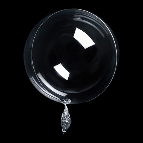 HENGBIRD 30 Stück Bobo Luftballons Transparente 24 Zoll Blase Jumbo Bobo Luftballons Geburtstag Kristall Blase Klar Ballons Befüllbar mit Konfetti, Helium für Weihnachten, Hochzeit, Dekorationen von HENGBIRD