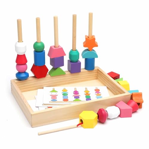 HENGBIRD FäDelspiel 3-In-1montessori Spielzeug Sortierspiel Steckspiel Motorikspielzeug Holz Sortier und Stapelspielzeug Geschenkideen für 3 4 5 JäHrige Kinder Spielzeug HENGBIRD FäDelspiel 3-In-1montessori Spielzeug Sortierspiel Steckspiel Motorikspielzeug Holz Sortier und Stapelspielzeug Geschenkideen für 3 4 5 JäHrige Kinder Spielzeug von HENGBIRD
