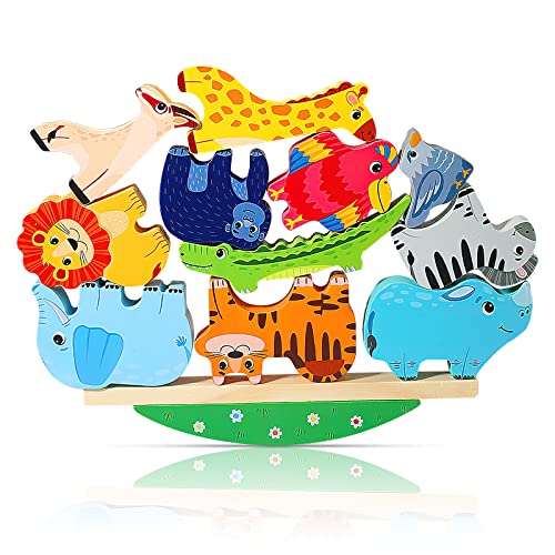 Montessori Holzspielzeug ab 2 3 4 5 Jahren Stapelspiel Stapelspielzeug Tiere zum Stapeln Bausteine Balancespiel Holz Motorikspielzeug Feinmotorik Lernspielzeug Geschenke für Baby Kleinkinder Montessori Holzspielzeug ab 2 3 4 5 Jahren Stapelspiel Stapelspielzeug Tiere zum Stapeln Bausteine Balancespiel Holz Motorikspielzeug Feinmotorik Lernspielzeug Geschenke für Baby Kleinkinder von HENGBIRD