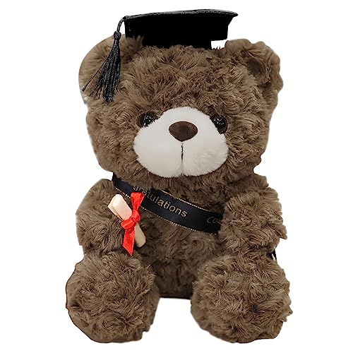 HENGBIRD Teddybär Plüschtier Examensbär Abschlussbär Graduation Teddybär Klein 23cm Graduierung Kuscheltier Bär Bachelor Abschluss Geschenk Kuscheltier für den Abschluss, Abitur oder Studium von HENGBIRD