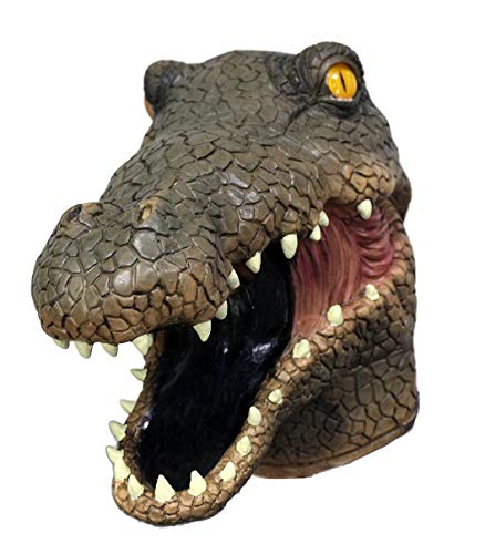 Krokodilmaske Latex Tierkopf Maske gruselig Alligator Raubfisch Wasserreptilien Maske Kostüm für Halloween Party Erwachsene Größe von HENGYUTOYMASK