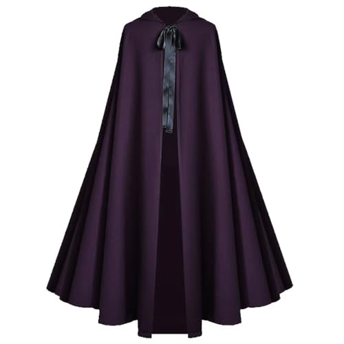 HENORD Renaissance-Umhang für Herren und Damen, Halloween-Kostüm, Mittelalter-Kostüm, Cosplay, Zauberer, Hexenumhang, Party, Verkleidung, Lila, Größe S HENORD Renaissance-Umhang für Herren und Damen, Halloween-Kostüm, Mittelalter-Kostüm, Cosplay, Zauberer, Hexenumhang, Party, Verkleidung, Lila, Größe S von HENORD