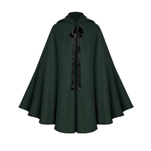 HENORD Umhang für Herren und Damen, Renaissance, Mittelalter, Halloween, Cosplay, Kostüm, kurzer Umhang, Party, Verkleidung, Grün, Größe M HENORD Umhang für Herren und Damen, Renaissance, Mittelalter, Halloween, Cosplay, Kostüm, kurzer Umhang, Party, Verkleidung, Grün, Größe M von HENORD
