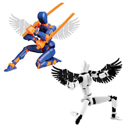 HEOUCH 2 Stücke Action Figure, Action Figures mit Flügeln, 3D Druck Von Beweglichen Figuren mit Mehreren Gelenken, 4 Waffen 3 Gesten Actionfiguren, Selbstzusammenbau, Mehrere Modi zum Spielen HEOUCH 2 Stücke Action Figure, Action Figures mit Flügeln, 3D Druck Von Beweglichen Figuren mit Mehreren Gelenken, 4 Waffen 3 Gesten Actionfiguren, Selbstzusammenbau, Mehrere Modi zum Spielen von HEOUCH