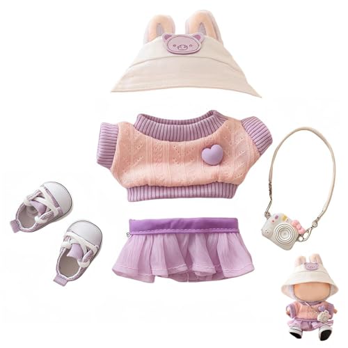 2025 Neue Kleidung für Labubu Outfit, Exquisites Zubehör für Labubu, Süßes Kleidungsset für 17cm Labubu Zubehör (#O) von HEPHYCE