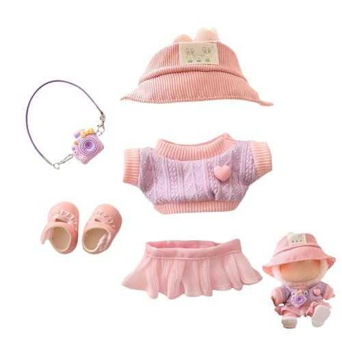 2025 Neue Kleidung für Labubu Outfit, Exquisites Zubehör für Labubu, Süßes Kleidungsset für 17cm Labubu Zubehör (#P) von HEPHYCE