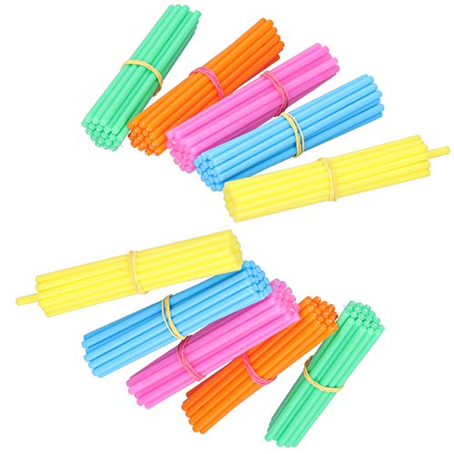 100pcs Counting Stick, 9,6 cm/3,8 Zoll Kinder zählen Werkzeuge Plastik Arithmetisches Trainingsinstrument Kinder Ergänzung und Subtraktionsunterrichtshilfen für Heimschule von HERCHR