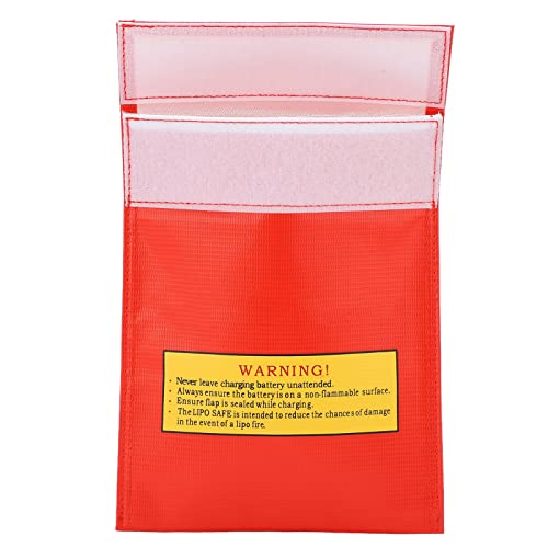18x 23 cm Lipo -Bag Fire Respared Lipo Battery Battery zum Lade- und Speicher für wichtige Dokumentspeicherorganisator, Keep Safe (Rot) von HERCHR