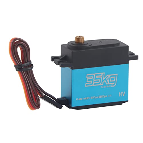 HERCHR 35 kg digitales Servo, 2pcs Coreless Motor Digital Servo DC 5V bis 7,4 V wasserdichte Vollmetallgetriebe für 1/8 1/10 RC -Auto von HERCHR