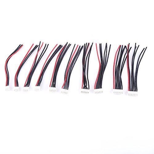 HERCHR Balance-Anschlusskabel, 10 Stück, 10 cm, 22 AWG, 2S, 3S, 4S, 5S, 6S, Balance-Ladegerät-Anschluss, Silikonkabel, Adapterstecker, Verlängerungskabel, Adapterstecker für Ladegerät HERCHR Balance-Anschlusskabel, 10 Stück, 10 cm, 22 AWG, 2S, 3S, 4S, 5S, 6S, Balance-Ladegerät-Anschluss, Silikonkabel, Adapterstecker, Verlängerungskabel, Adapterstecker für Ladegerät von HERCHR