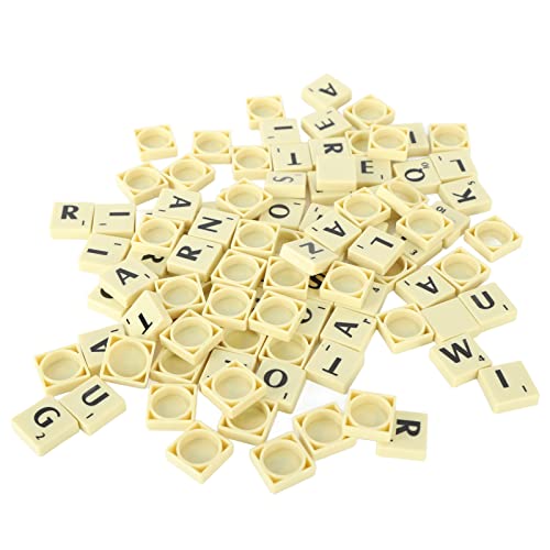 HERCHR Buchstabenschachstücke, leichte Kreuzworträtsel Fliesen Langlebige Schachstücke Englische Buchstaben Kreuzworträtsel Machen Alphabet -Untersetzer für Partyreisen von HERCHR