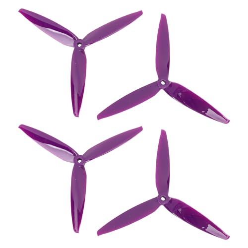 HERCHR FPV -Drohnen -Props Propeller, 4pcs Tri Blade RC 7040 FPV Propeller 3 Blades Requisiten für 7 Zoll 8 Zoll RC -Drohnenzubehör, 2xcw 2xccw (Lila) von HERCHR