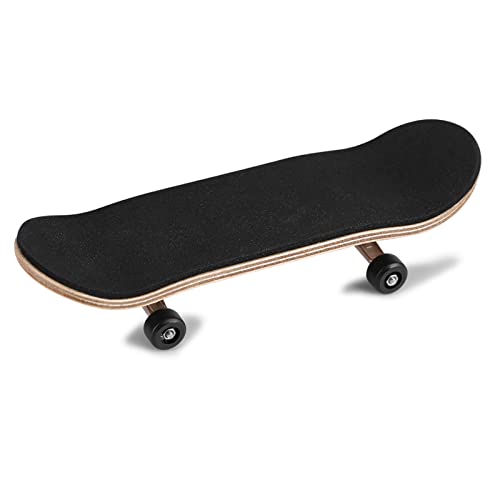 HERCHR Fingerplatten, 1pc Maple Holzlegierung Fingerbrett Finger Skateboards kreative Fingerspitzen Daliy Spielen entspannende Bewegung Set mit Kasten zum Entspannenspiel (Schwarz) von HERCHR