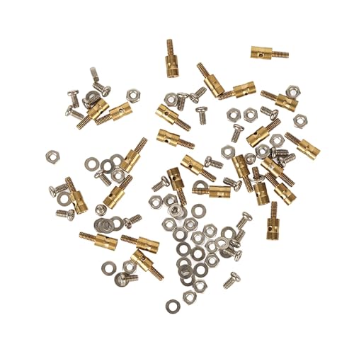 Gestängeverbinder, 25 Stück RC Flugzeug Messing Gestängegestänge Stopper Schnellversteller RC Gestängeverbindersatz Einstellbare Schubstange Stecker Gestänge Stopper Für Modellboot Hubschrauber von HERCHR
