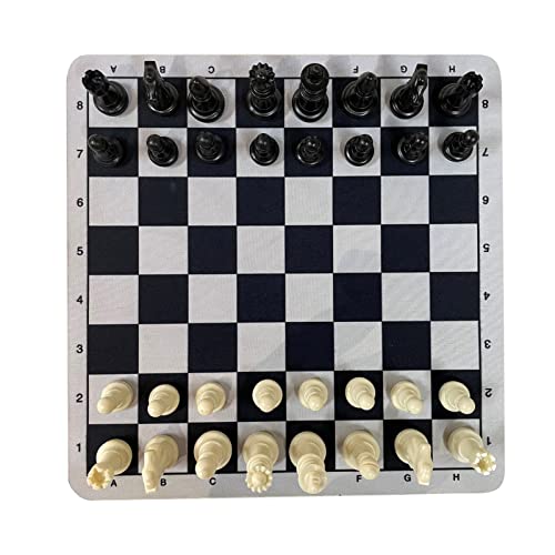 HERCHR Internationales Schachspiel, 31-teilige Schachfiguren Mit Schachbrett Und Samtbeutel. Handgefertigtes, Tragbares Standard-Schachspielbrett-Set von HERCHR