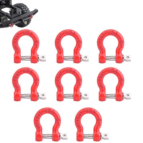 RC Abschlepphaken, 8 Stück Metall RC Auto Anhänger Schnalle Abschleppbügel Schloss Catch Crawler Zubehör für RC Kletterwagen, Tow Schäkel Rettungsschloss fangen für Axial SCX10 CC01 RC4WD D90 D110 RC Abschlepphaken, 8 Stück Metall RC Auto Anhänger Schnalle Abschleppbügel Schloss Catch Crawler Zubehör für RC Kletterwagen, Tow Schäkel Rettungsschloss fangen für Axial SCX10 CC01 RC4WD D90 D110 von HERCHR