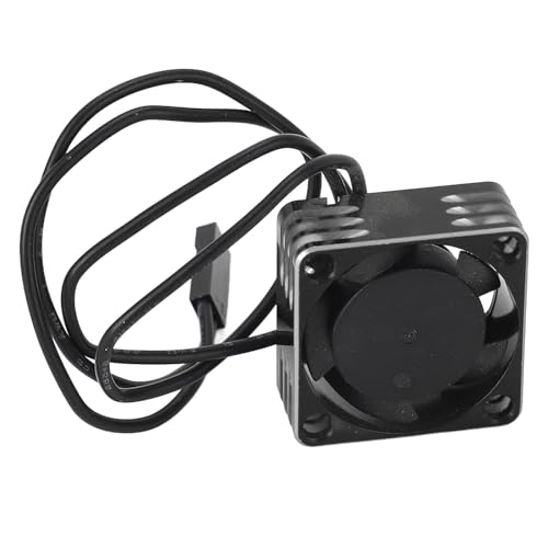HERCHR RC Auto Motor Kühlventilator, 5V bis 7,4 V 25x25x10 mm/0,98 x 0.98x0.39 Zoll bürstenloser ESC -Hochgeschwindigkeits Wärme Lüfter für RC Auto LKW Bootsboot bürstenloser Motor (Silber) von HERCHR
