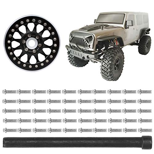 HERCHR RC -Schraube, 50pcs M2 M2,5 M3 Edelstahl RC Autorad Rand -Schnittscheibe mit Schraubendreher für 1/10 Crawler Car 1,9/2,2 Zoll Rand (M2.5) von HERCHR
