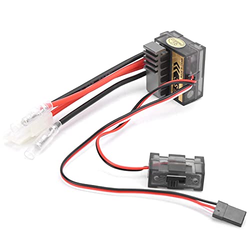 HERCHR RC gebürstet ESC, Wasserfest Elektrische Geschwindigkeit Controller 7.2-16 V 2-Ways 320A Stütze 3s Lithiumbatterie für 1/8 1/10 RC-Automobilboot-Crawler-LKWs von HERCHR