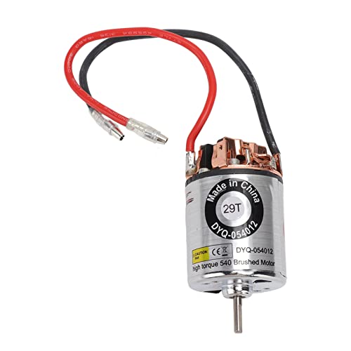 HERCHR RC gebürstetem Motor, hoher Torsion mit Wasser mit Wasserfleisch gebürstetem Motor mit externer austauschbarer Kohlenstoffbürste für RC -Kletterwagen -Upgrade -Teilezubehör (29t) von HERCHR