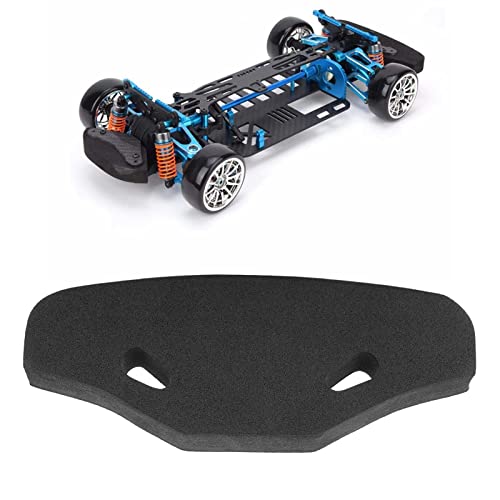 HERCHR RCCar Front Bumper, RC Car Sponge Foam FrontBumper Anti Collision RCCar Bumper for TT01 TT02 1/10 RC ModelCar (Schwarz) von HERCHR