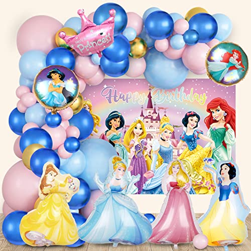 Prinzessin Geburtstagsdeko, Prinzessin Ballon, Prinzessin Hintergrund, Folienballon Prinzessin, Helium Luftballons Prinzessin, Prinzessin Party Deko Kindergeburtstag für Mädchen von HERMJ