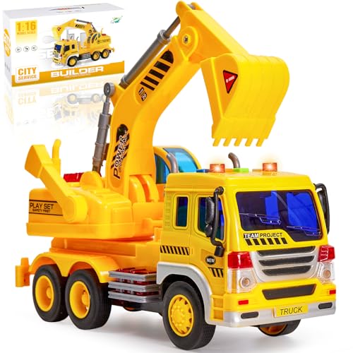 HERSITY Mini Bagger LKW Baufahrzeuge Spielzeug Set Metall Baustellen Fahrzeuge S 
