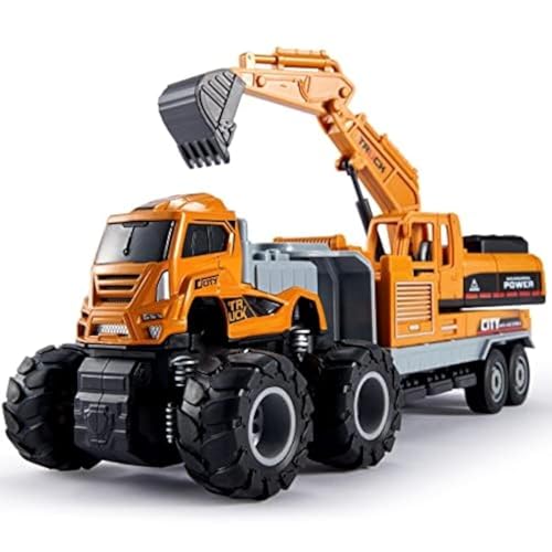 HERSITY Kinder Bagger Baustellenfahrzeuge mit Beweglicher Schaufel Reibungsbetriebene Autos Metall Lastwagen Spielzeug Geschenk für Kinder Jungen Mädchen 3 4 5 Jahre HERSITY Kinder Bagger Baustellenfahrzeuge mit Beweglicher Schaufel Reibungsbetriebene Autos Metall Lastwagen Spielzeug Geschenk für Kinder Jungen Mädchen 3 4 5 Jahre von HERSITY