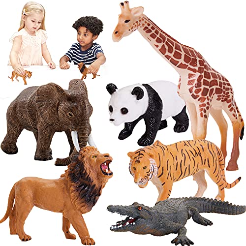 HERSITY Tiere Figuren Spielzeug, Realistische Waldtiere Spielfiguren, Dschungel Tierfiguren Set Kinder, Zootiere Kinderspielzeug Geschenk ab 3 4 5 Jahre Jungen Mädchen von HERSITY