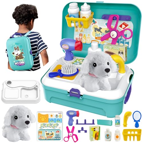 HERSITY Tierarztkoffer Hund Arztkoffer Kinder Mädchen 3 Jahre Alt Geschenkideen, Tierarzt Spielset Hundesalon Spielzeug Geschenk Kinderspielzeug ab 4 5 6 Jährige Junge Mädche HERSITY Tierarztkoffer Hund Arztkoffer Kinder Mädchen 3 Jahre Alt Geschenkideen, Tierarzt Spielset Hundesalon Spielzeug Geschenk Kinderspielzeug ab 4 5 6 Jährige Junge Mädche von HERSITY