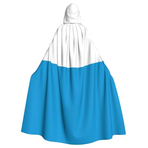 Bayerische Flagge Hexenkostüm - Horror Halloween Kostüm mit Kapuze Umhang für Herren, perfekt für Cosplay und Partys von HERTqwop