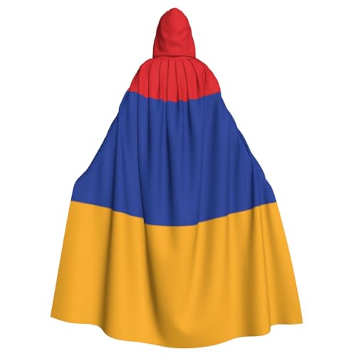 Flagge von Armenien Hexenkostüm - Horror Halloween Kostüm mit Kapuze Umhang für Herren, perfekt für Cosplay und Partys Flagge von Armenien Hexenkostüm - Horror Halloween Kostüm mit Kapuze Umhang für Herren, perfekt für Cosplay und Partys von HERTqwop