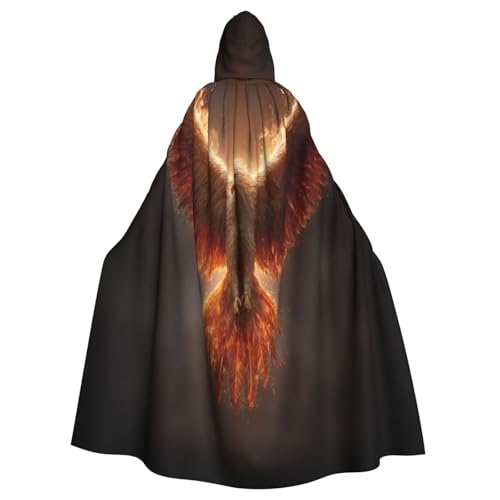 Flamme Adler Hexenkostüm - Horror Halloween Kostüm mit Kapuze Umhang für Herren, perfekt für Cosplay und Partys Flamme Adler Hexenkostüm - Horror Halloween Kostüm mit Kapuze Umhang für Herren, perfekt für Cosplay und Partys von HERTqwop