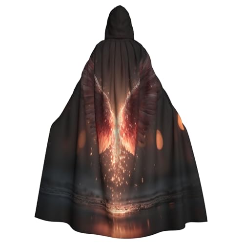 Flamme Flügel Hexenkostüm - Horror Halloween Kostüm mit Kapuze Umhang für Herren, perfekt für Cosplay und Partys von HERTqwop