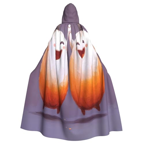 Fröhliches Kürbis Hexenkostüm - Horror Halloween Kostüm mit Kapuze Umhang für Herren, perfekt für Cosplay und Partys Fröhliches Kürbis Hexenkostüm - Horror Halloween Kostüm mit Kapuze Umhang für Herren, perfekt für Cosplay und Partys von HERTqwop