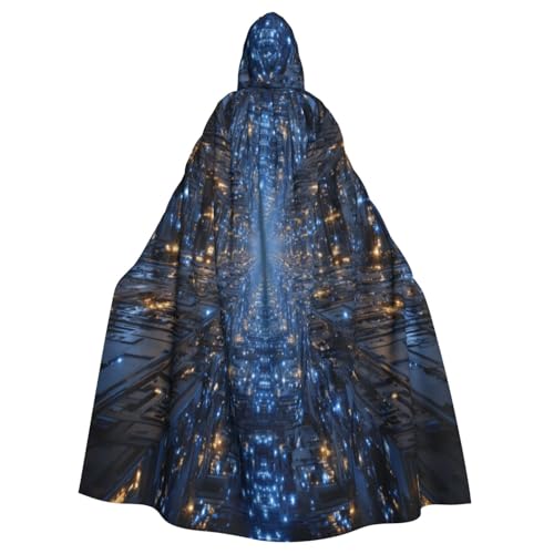 Future World Hexenkostüm - Horror Halloween Kostüm mit Kapuzenumhang für Herren, perfekt für Cosplay und Partys von HERTqwop