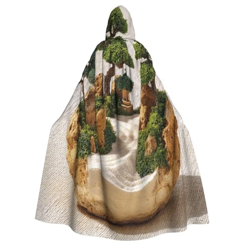 Hexenkostüm mit künstlicher Landschaft, Horror-Halloween-Kostüm mit Kapuzenumhang für Herren, perfekt für Cosplay und Partys Hexenkostüm mit künstlicher Landschaft, Horror-Halloween-Kostüm mit Kapuzenumhang für Herren, perfekt für Cosplay und Partys von HERTqwop