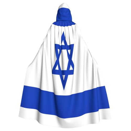 Israelische Flagge Hexenkostüm - Horror Halloween Kostüm mit Kapuze Umhang für Männer Perfekt für Cosplay und Partys Israelische Flagge Hexenkostüm - Horror Halloween Kostüm mit Kapuze Umhang für Männer Perfekt für Cosplay und Partys von HERTqwop