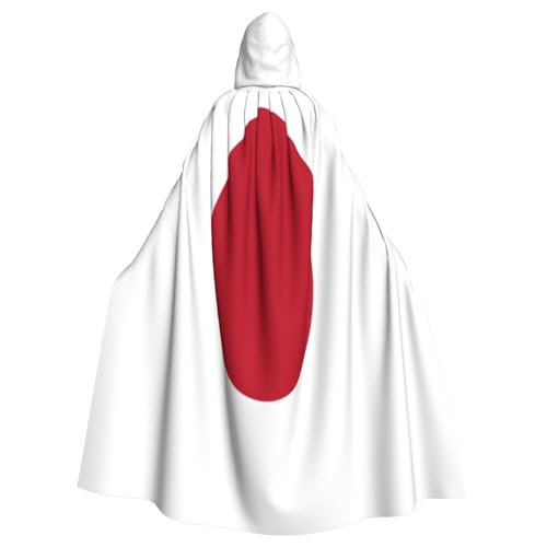 Japanische Flagge Hexenkostüm - Horror Halloween Kostüm mit Kapuze Umhang für Männer, perfekt für Cosplay und Partys von HERTqwop
