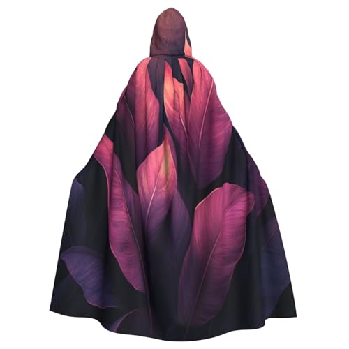 Rote Bananenblätter Hexenkostüm - Horror Halloween Kostüm mit Kapuze Umhang für Herren, perfekt für Cosplay und Partys von HERTqwop