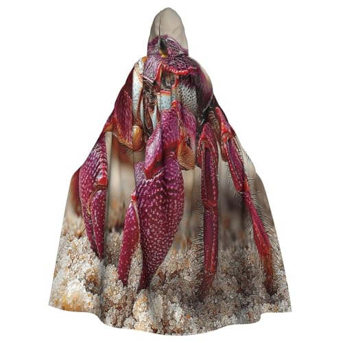 Rote Krabben Hexenkostüm - Horror Halloween Kostüm mit Kapuze Umhang für Herren, perfekt für Cosplay und Partys Rote Krabben Hexenkostüm - Horror Halloween Kostüm mit Kapuze Umhang für Herren, perfekt für Cosplay und Partys von HERTqwop
