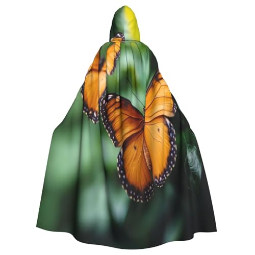 Tanzende Schmetterlinge Hexenkostüm - Horror Halloween Kostüm mit Kapuze Umhang für Herren, perfekt für Cosplay und Partys von HERTqwop